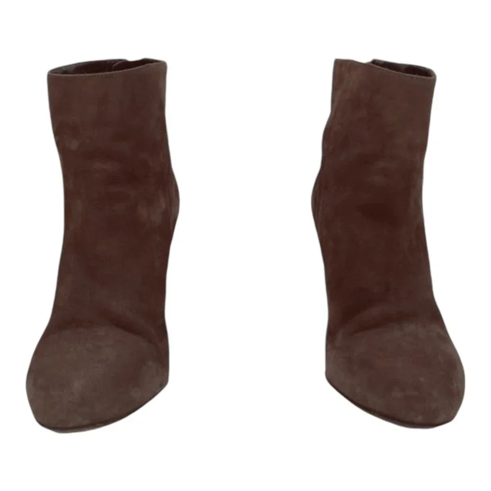 Kate Spade New York Womens Akane Suede Ankle Boots Size 6.5B Brown W/ Gold Heel - Picture 9 of 10